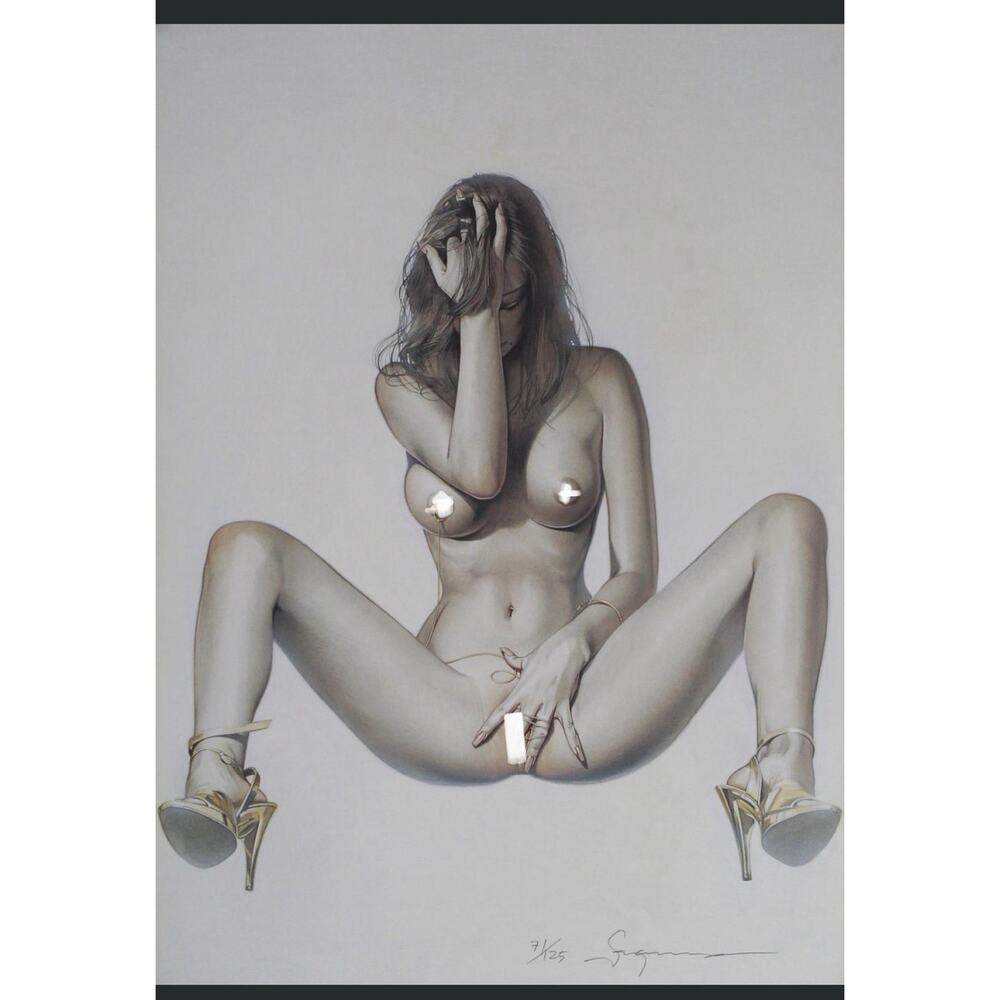 Hajime Sorayama Lithograph Limited Edition Signed Numbered Erotic Art Print Lewd